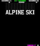 Alpine Ski for Arcade - The title screen appears with some snow...