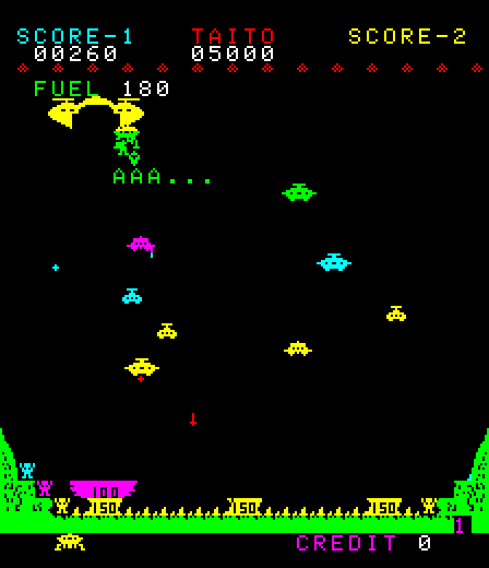 Lunar Rescue Arcade Screenshot: I missed the target...