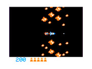Moon Shuttle for TRS-80 Color Computer - Blasting my way through asteroids...