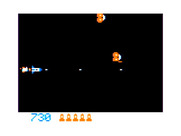 Moon Shuttle for TRS-80 Color Computer - Blasting opponents...