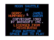 Moon Shuttle for TRS-80 Color Computer - Title screen.