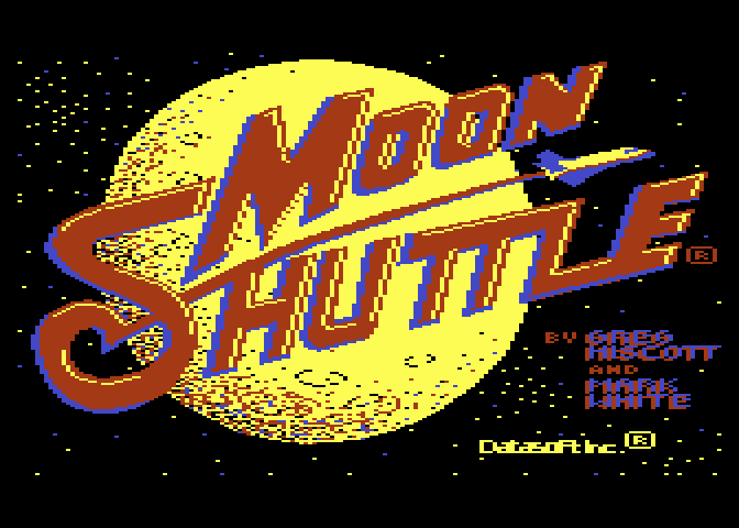 Moon Shuttle Atari 8-bit Screenshot: Title screen.