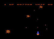 Moon Shuttle for Atari 8-bit - Some angry looking stars approach!