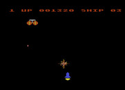 Moon Shuttle for Atari 8-bit - Opponent hit!