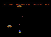 Moon Shuttle for Atari 8-bit - The first round of alien invaders...
