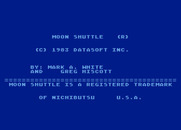 Moon Shuttle for Atari 8-bit - Loading screen.