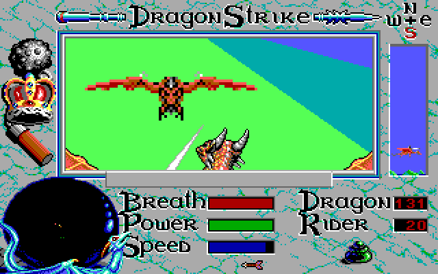 DragonStrike Amiga Screenshot: Attacking an opponent...