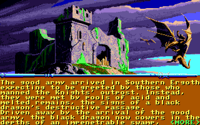 DragonStrike Amiga Screenshot: The story continues...