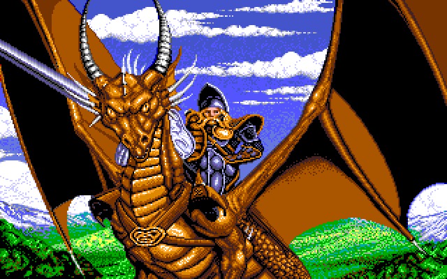 DragonStrike Amiga Screenshot: Now, let's begin the first mission!