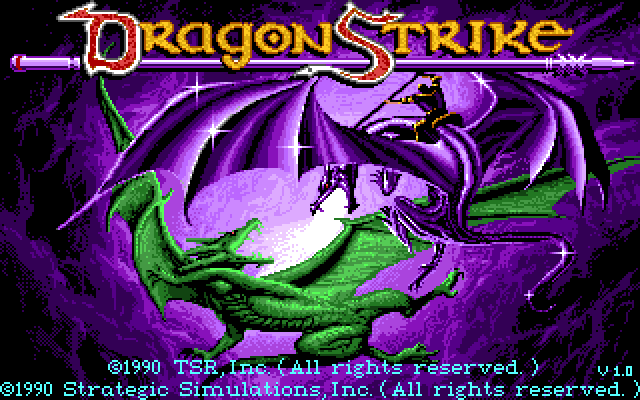 DragonStrike Amiga Screenshot: Title screen.