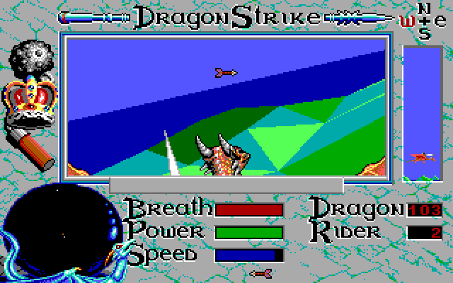 DragonStrike Amiga Screenshot: Searching for my opponent...
