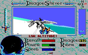 DragonStrike for Amiga - Attacking at a low altitude! Be careful not to crash...