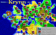 DragonStrike for Amiga - The map of Krynn...