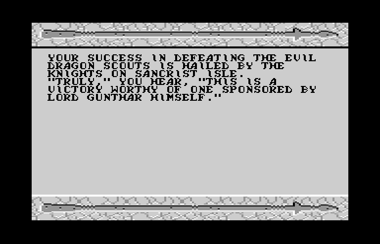 DragonStrike Commodore 64 Screenshot: Mission success!