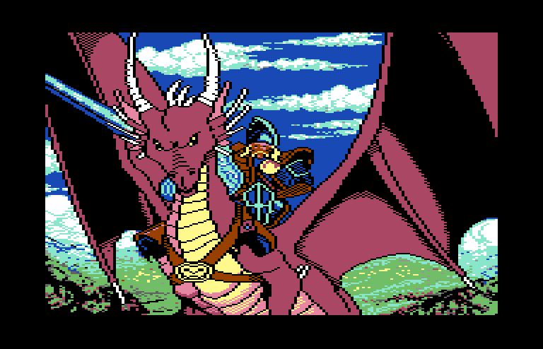 DragonStrike Commodore 64 Screenshot: Introduction screen.