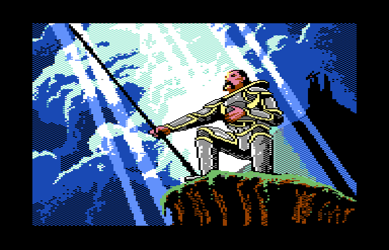 DragonStrike Commodore 64 Screenshot: One of the graphics when you advance through the game.