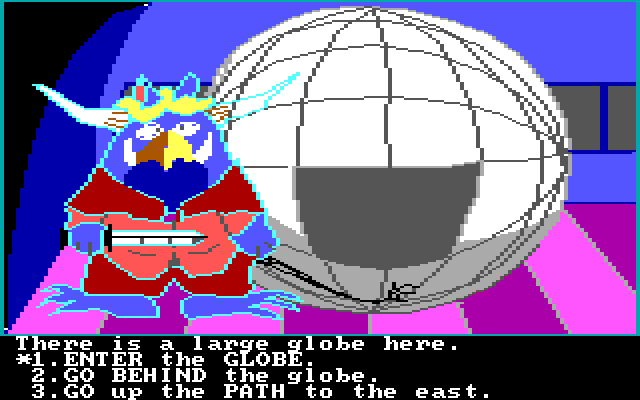 Troll's Tale IBM PC/Compatibles Screenshot: A large globe is here...and a troll guarding it!