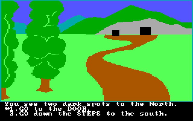 Troll's Tale IBM PC/Compatibles Screenshot: I see some doors in the distance...