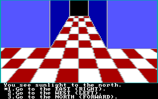 Troll's Tale IBM PC/Compatibles Screenshot: Which way to go in this hallway?