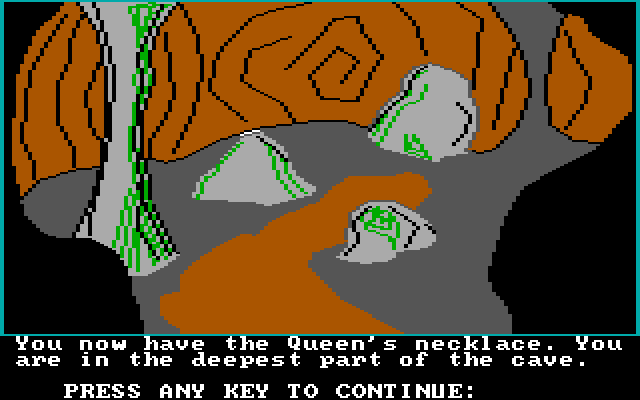 Troll's Tale IBM PC/Compatibles Screenshot: I now have the queen's necklace!