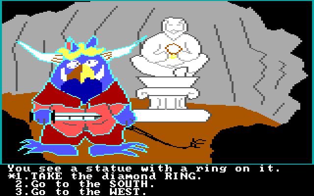Troll's Tale IBM PC/Compatibles Screenshot: The troll blocks me again!