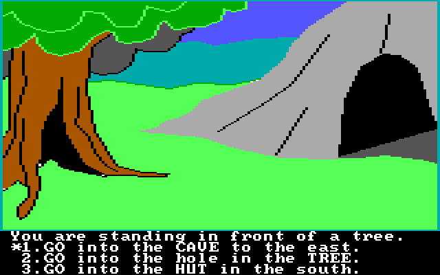 Troll's Tale IBM PC/Compatibles Screenshot: A few directions to travel from here...