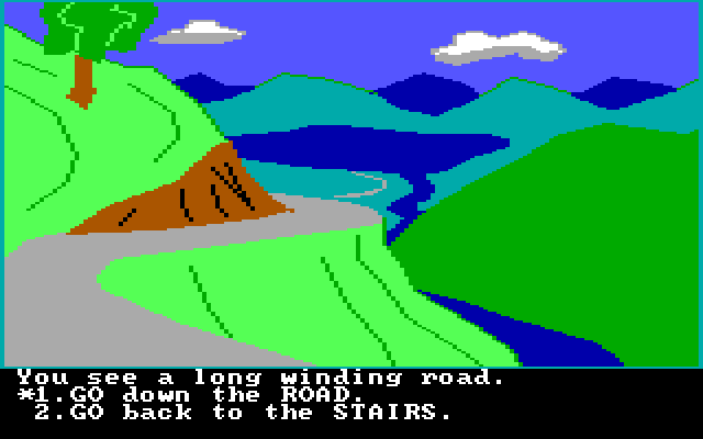 Troll's Tale IBM PC/Compatibles Screenshot: It's a long and winding road...