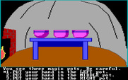 Troll's Tale for IBM PC/Compatibles - Each pot takes you to a different location.
