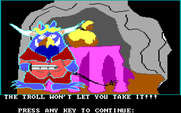 Troll's Tale for IBM PC/Compatibles - Here's the troll...it won't let me take things!