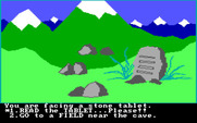 Troll's Tale for IBM PC/Compatibles - Hmm, what's written on the tombstone?