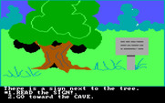 Troll's Tale for IBM PC/Compatibles - There's a sign next to this tree...
