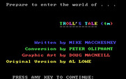 Troll's Tale for IBM PC/Compatibles - Game credits.