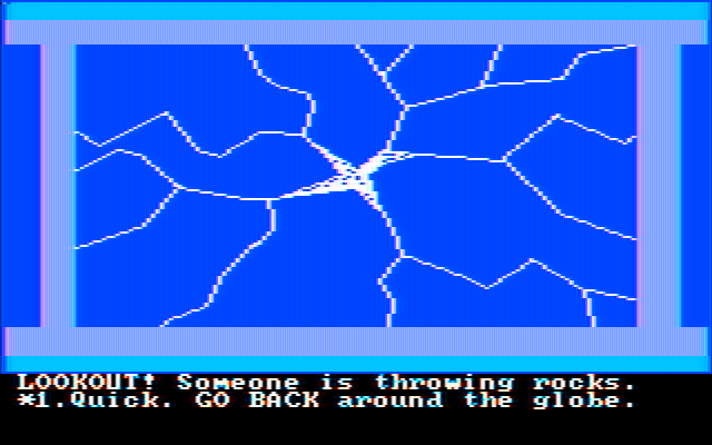 Troll's Tale IBM PC/Compatibles Screenshot: Who's throwing rocks?!