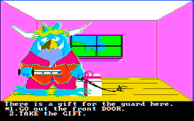 Troll's Tale IBM PC/Compatibles Screenshot: Oh drat, the troll blocks my progress again!