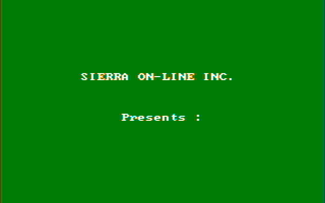Troll's Tale IBM PC/Compatibles Screenshot: Sierra On-Line presents...