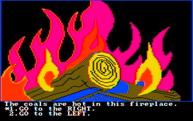 Troll's Tale IBM PC/Compatibles Screenshot: This fire is hot!