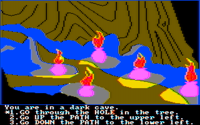 Troll's Tale IBM PC/Compatibles Screenshot: Inside the tree...