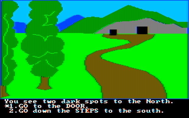 Troll's Tale IBM PC/Compatibles Screenshot: Some doors off in the distance...