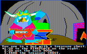 Troll's Tale for IBM PC/Compatibles - Inside a hut with the troll blocking my progress...