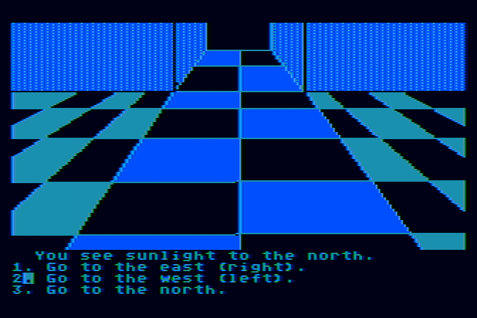 Troll's Tale Atari 8-bit Screenshot: Which way should I go?