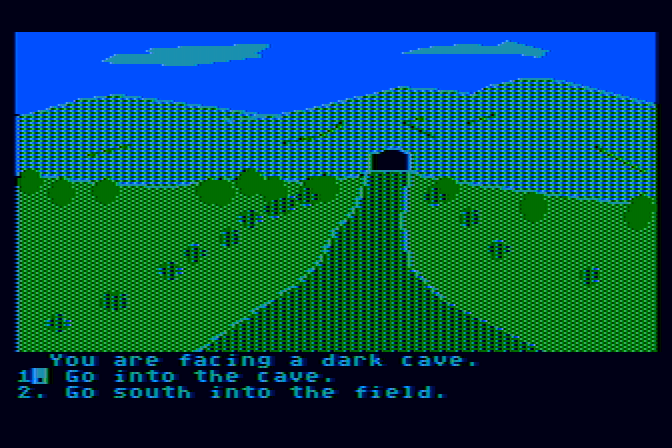Troll's Tale Atari 8-bit Screenshot: Game start.