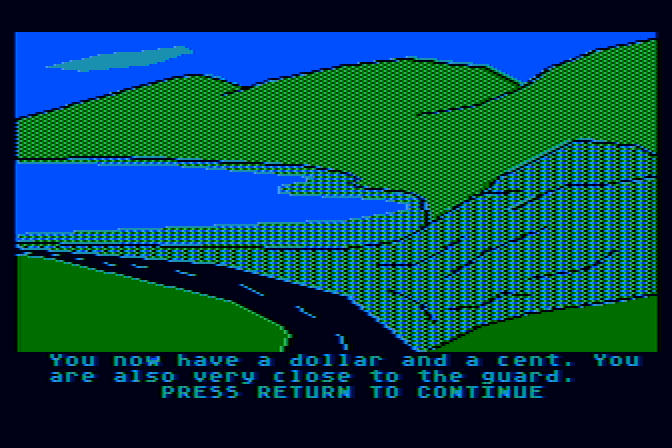 Troll's Tale Atari 8-bit Screenshot: Found another item!