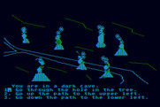 Troll's Tale for Atari 8-bit - A dark cave...Pick a direction now!