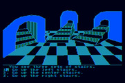 Troll's Tale for Atari 8-bit - Three sets of stairs; which way should I go now?