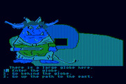 Troll's Tale for Atari 8-bit - The troll appears in front of this large globe...