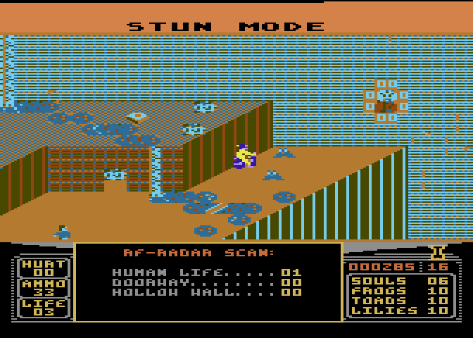 Cycle Knight Atari 8-bit Screenshot: RF-Radar scan; I found nothing...