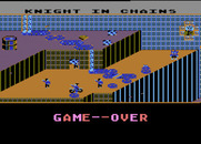 Cycle Knight for Atari 8-bit - Game over.