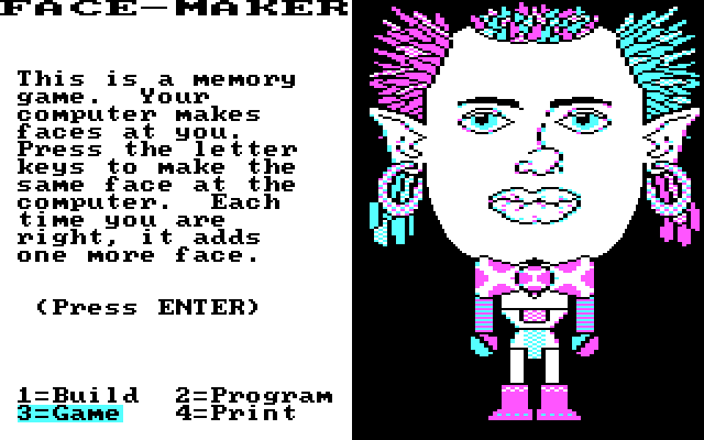 FaceMaker: Golden Edition IBM PC/Compatibles Screenshot: Building a brand new character.