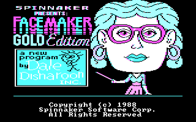 FaceMaker: Golden Edition IBM PC/Compatibles Screenshot: Title screen.
