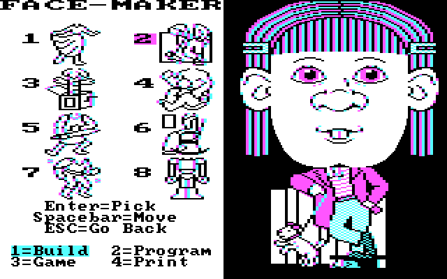 FaceMaker: Golden Edition IBM PC/Compatibles Screenshot: Choose some features for your character.